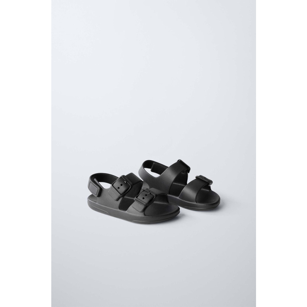 Baby Zara Black Pool Sandals Size 9 US 25 EU